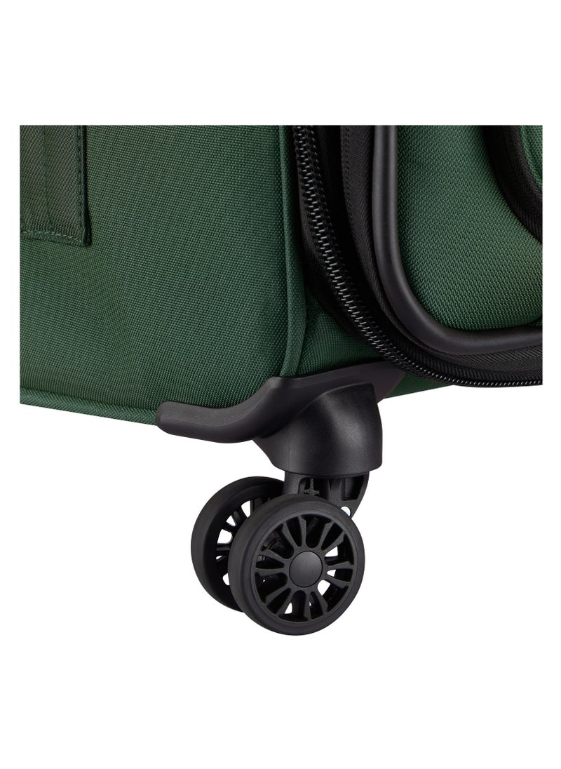 DELSEY Paris - Pin Up 6 68cm Softcase 4 Double Wheel Expandable Check-In Trolley Case Green - 00343081103 - Image 1