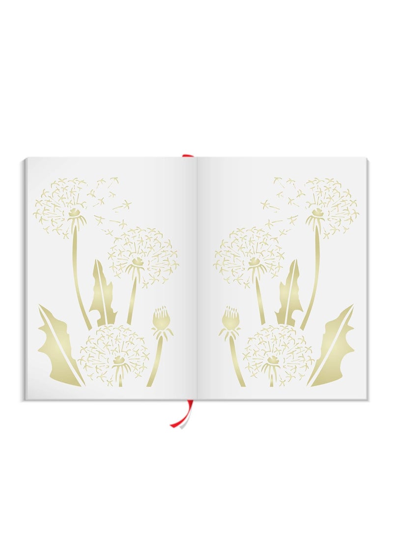 Usnyabni DandiClocks Layering Stencil, 4.5 x 6.5 inch - Stencils for Walls Original Dandelion Puff Stencil Mask use to Add Texture, Design and Accents to Mixed Media Backgrounds  - Image 4
