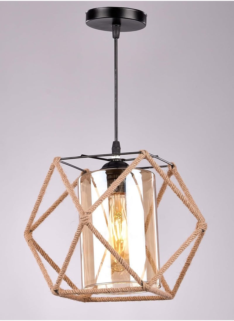 Generic High Quality Star Rope Ceiling Lamp for Living Room, Bedroom, or Hall - Black  - Image 1
