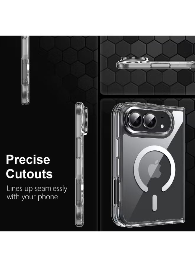 ELTRAZONE Magnetic Clear Case for iPhone Duo iPhone Fold, Slim Hard Back Cover with Shockproof Bumper, Transparent Protective Phone Case, Wireless Charging Compatible, Lightweight Anti-Scratch Cover - Image 3