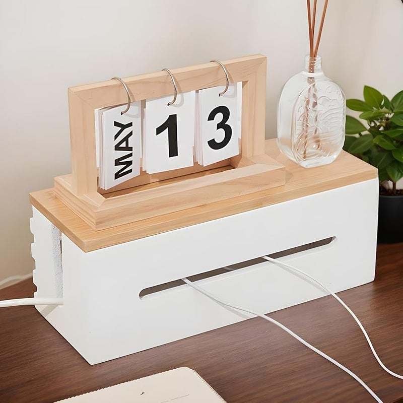 صندوق تنظيم الكابلات لإخفاء شرائط الطاقة والأسلاك للمكتب المنزلي - Image 4