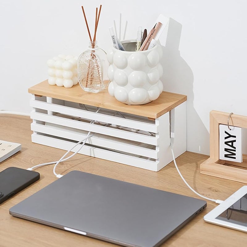 صندوق تنظيم الكابلات لإخفاء شرائط الطاقة والأسلاك للمكتب المنزلي - Image 3