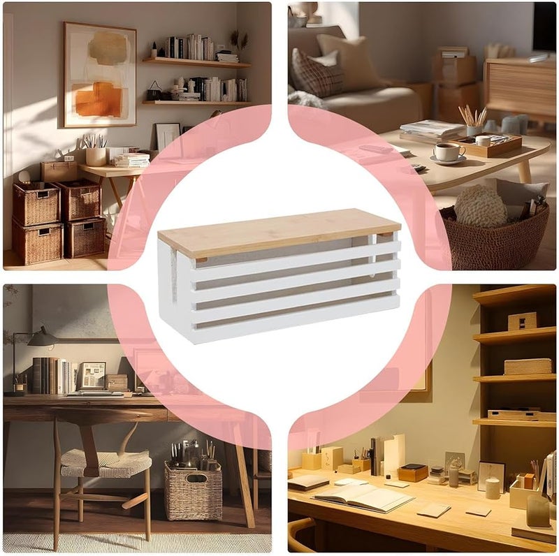 صندوق تنظيم الكابلات لإخفاء شرائط الطاقة والأسلاك للمكتب المنزلي - Image 5