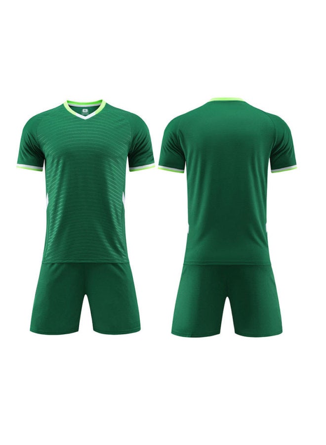 Green Without Printing New Football Uniform Suit For Men And Women Team Printed Game Team Uniforms For Adults And Kidsren Sports Short-sleeved Training Uniforms