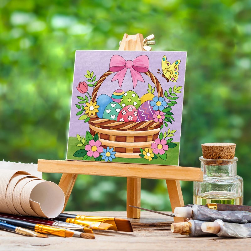 Anseal 12 Packs Pre Drawn Canvas to Paint, 4" X 4" Easter Pre-Printed Paint Party for Painting, Pre Stretched Canvas Outline Painting Boards for Paint Lovers, Party Favor - Image 2