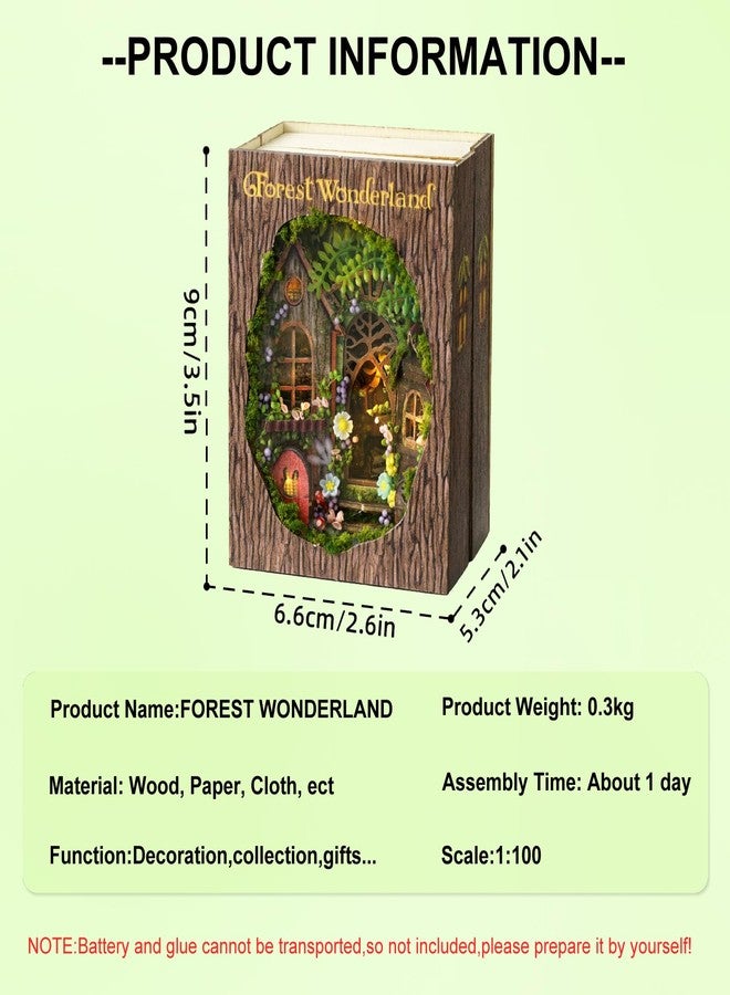 CUTEROOM DIY Miniature House Kit, CUTEROOM Mini House Kit for Adult to Build, Wooden Dollhouse Making Kit with Furniture, Christmas Birthday Gifts (Forest Wonderland) - Image 3