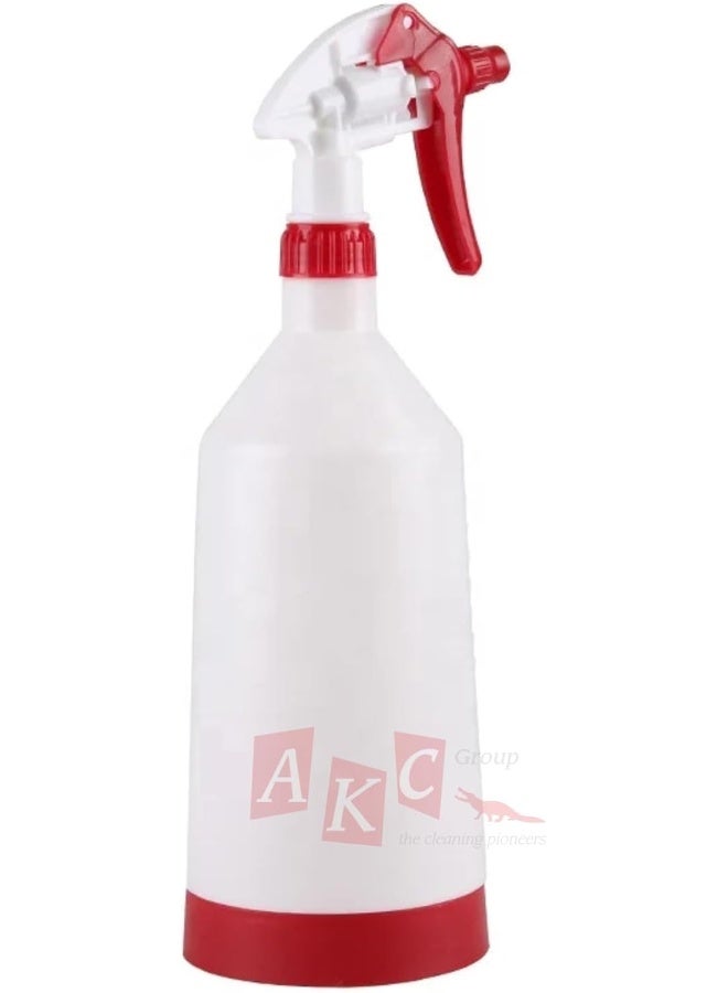 AKC 1L Plastic Spray Bottle – 32oz Refillable Cleaning Sprayer for Car, Home, and Garden | Adjustable Nozzle | Leak-Proof Trigger Spray Bottle for Disinfectant, Water, Chemicals – Red/White - Image 3