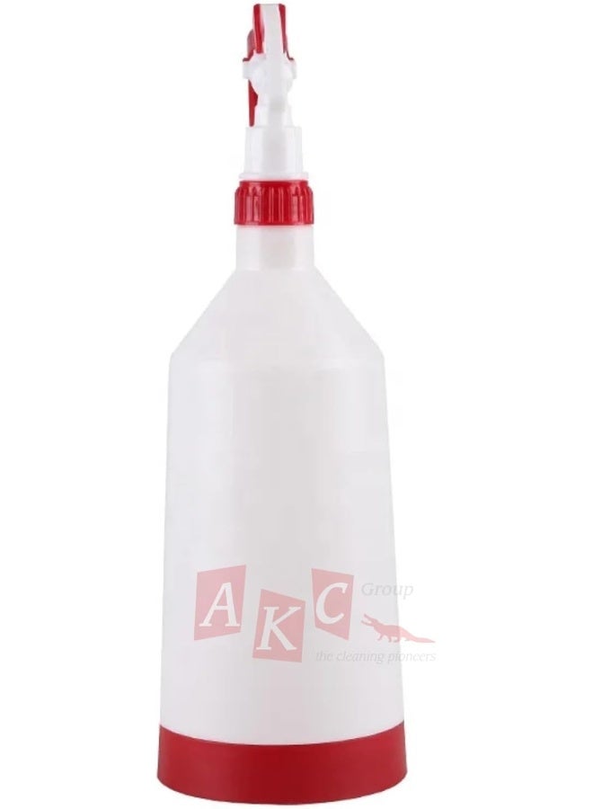 AKC 1L Plastic Spray Bottle – 32oz Refillable Cleaning Sprayer for Car, Home, and Garden | Adjustable Nozzle | Leak-Proof Trigger Spray Bottle for Disinfectant, Water, Chemicals – Red/White - Image 2