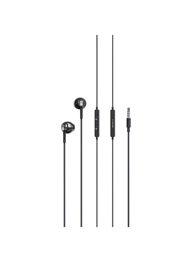 Starfire Wired Earphones High-Fidelity 14mm Drivers with Built-in Microphone and Volume Control 1.2m TPE Cable - White/Black - Image 3