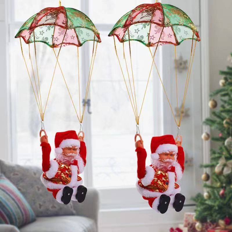 Parachute Old Man Climbing Chimney Climbing Ladder Climbing Beads Old Man Christmas Doll Climbing Rope Climbing Ladder Christmas Gift Toy - Image 3