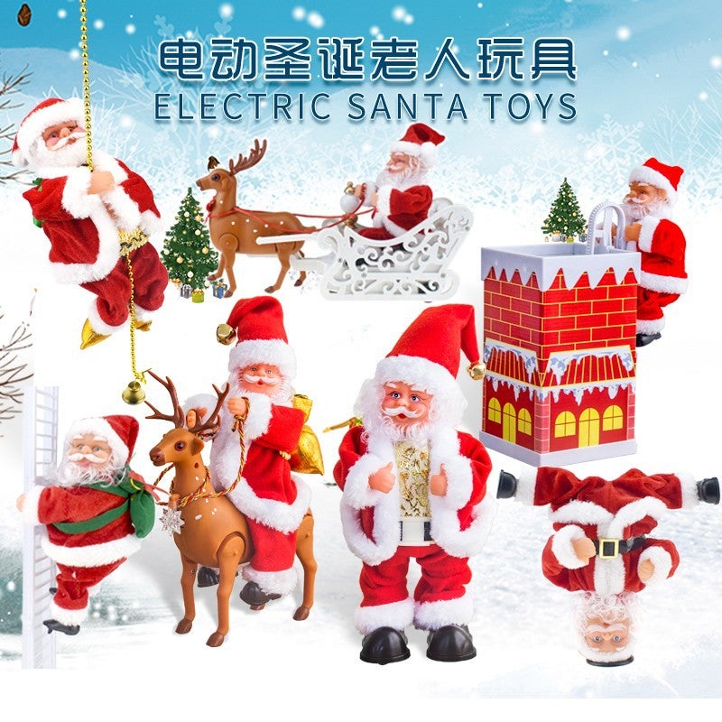 Parachute Old Man Climbing Chimney Climbing Ladder Climbing Beads Old Man Christmas Doll Climbing Rope Climbing Ladder Christmas Gift Toy - Image 4