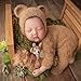 Vedory Vedory Newborn Photography Props Boy Outfits Hat Footed Romper Stretch Set Baby Girl Photo Shoot Props Bear Jumpsuit  - Image 2