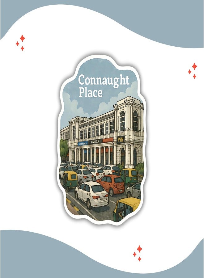 GiftODay Connaught Place Theme Souvenir Wooden Fridge Magnet for Refrigerator - Connaught Place Printed Fridge Magnet for Kitchen & Home Decor | Perfect Souvenir Gift | Size 3x3 Inches | Pack of 1 - Image 5