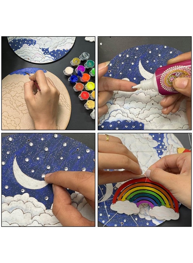 Embroiderymaterial Painting Kit for Kids, Art & Craft Kit, Tool Kit for Kids, Craft Kit, Kids Craft Activity Kit, Wooden Tool Kit for Kids, Craft for Kids, DIY Home Decor (All Material Included) - Image 3