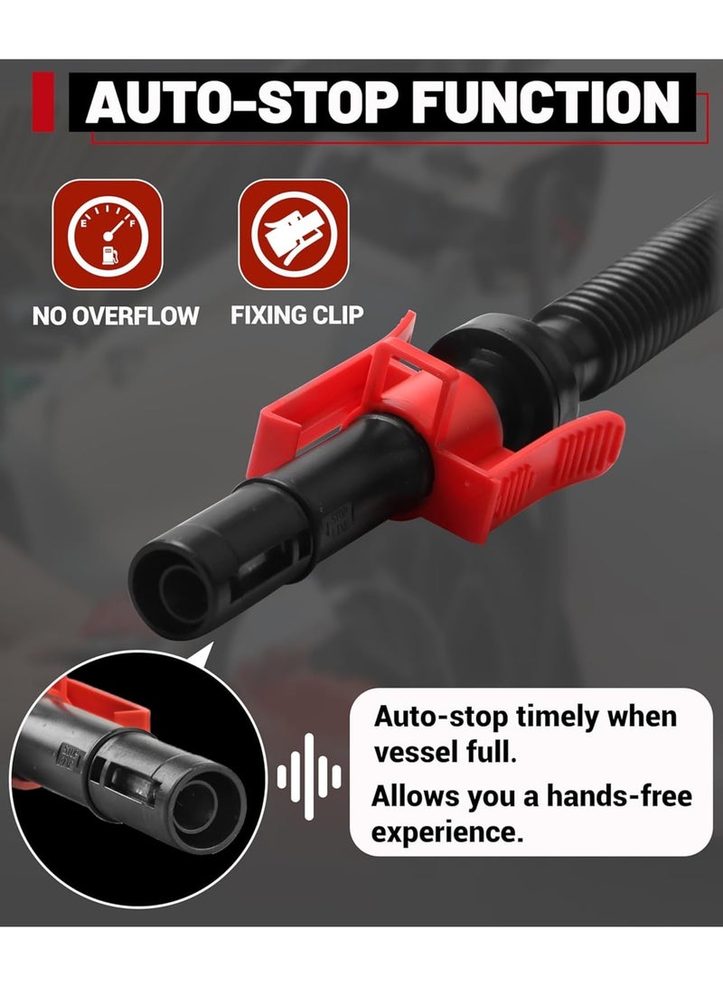 Siphon Fuel Transfer Pump, Gas Pump for Gas Can, Battery Powered Gas Can Pump, Automatict Shut-off Nozzle, 42 IN Long Hose, 3 Adapters for 4 Size Gasoline Tank - Image 4