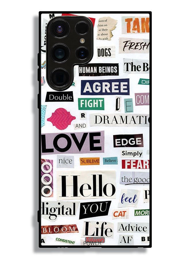 Tolwak Samsung Galaxy S23 Ultra 5G Protective Case Cover Short Quotes Stickers - Image 3