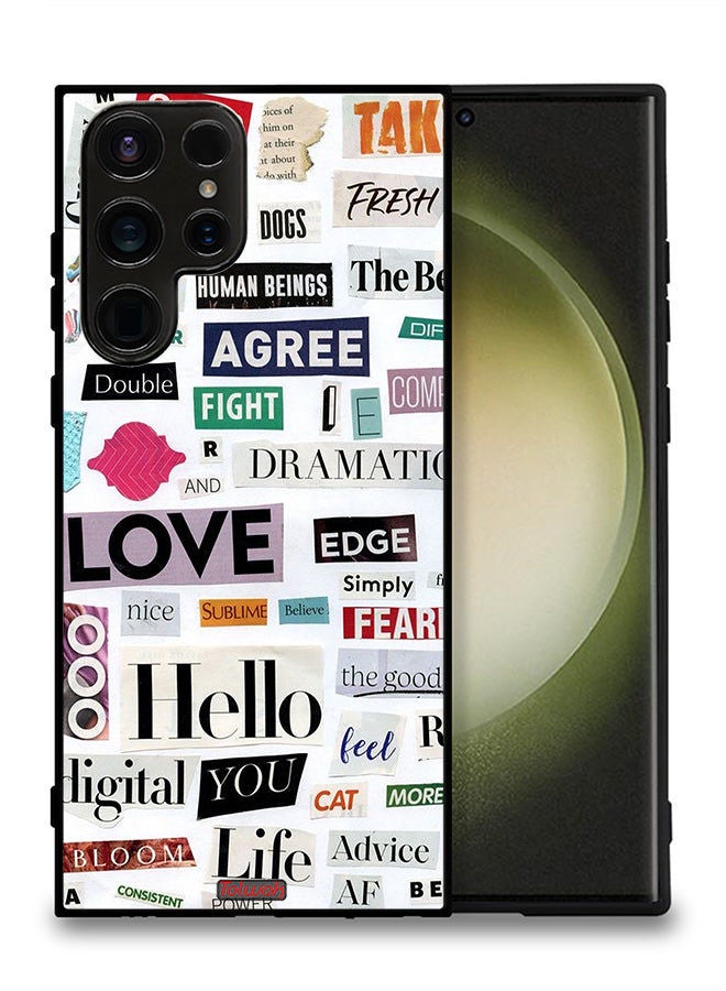 Tolwak Samsung Galaxy S23 Ultra 5G Protective Case Cover Short Quotes Stickers - Image 2
