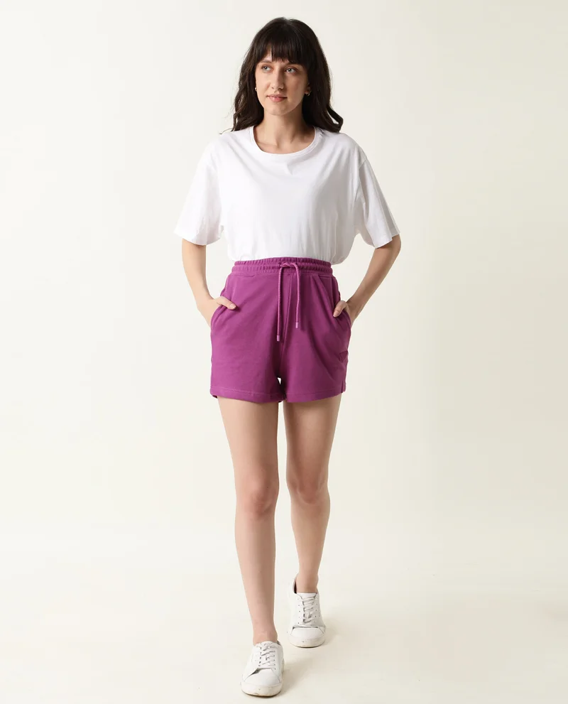 ريريزم Women's Mid Rise Terry Lounge Shorts