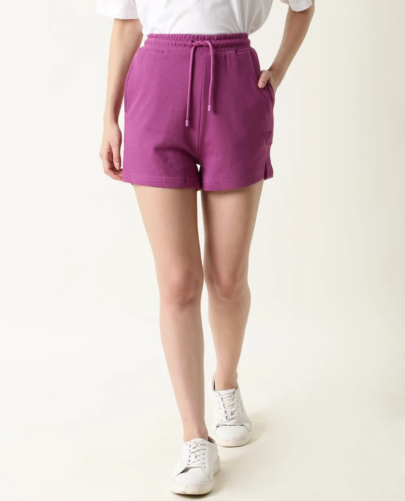Rareism Women's Mid Rise Terry Lounge Shorts