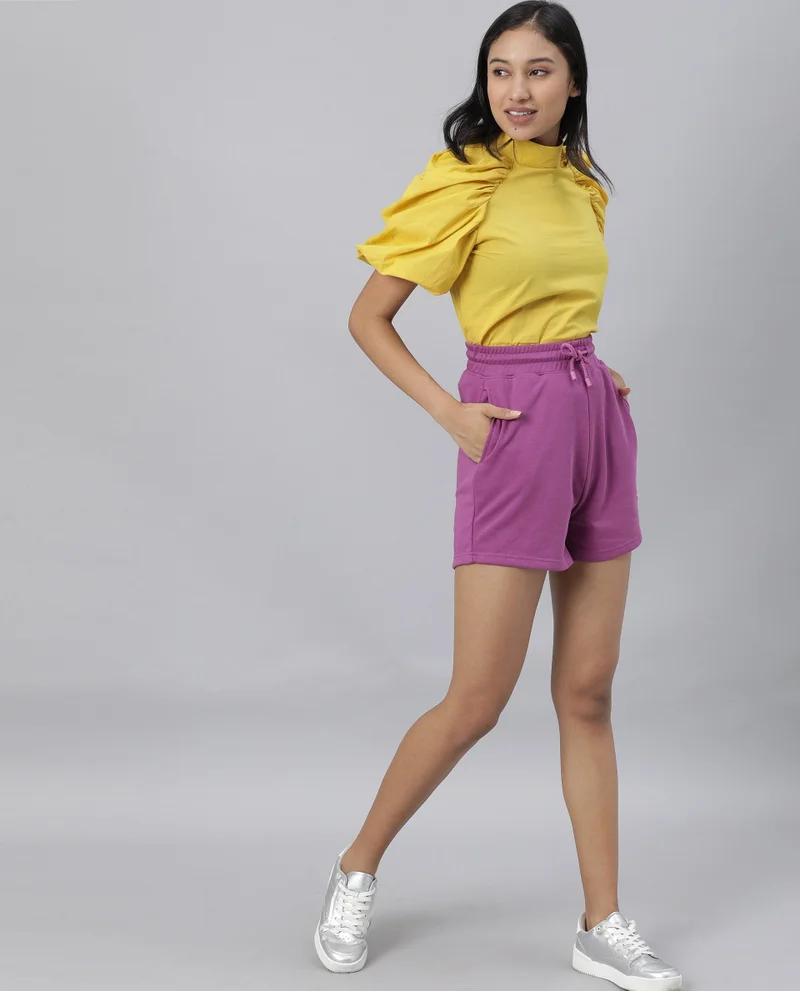 Rareism Women's Mid Rise Terry Lounge Shorts