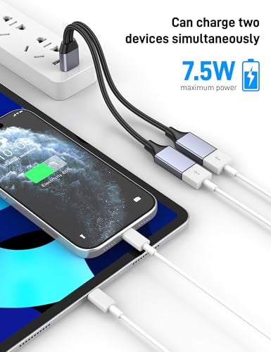 KAYQINHO USBA Y Splitter 1 in 2 Out, USB Male to 2 Female Cable for PC, Tablet, Laptop, MacBook, Keyboard, PS4, PS5, Mouse, FlashDrive, LED, Etc. - Image 3