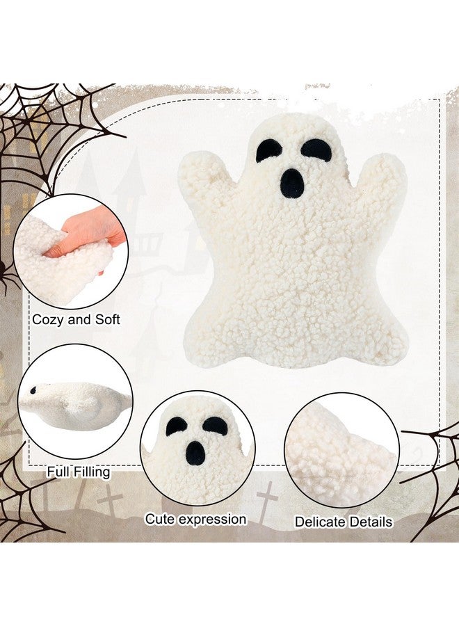Shappy Shappy 3 Pcs Ghost Halloween Throw Pillows - Stuffed Shaped Cute Soft Decorative Spooky Cushions for Party Outdoor Home Decorations - Image 3