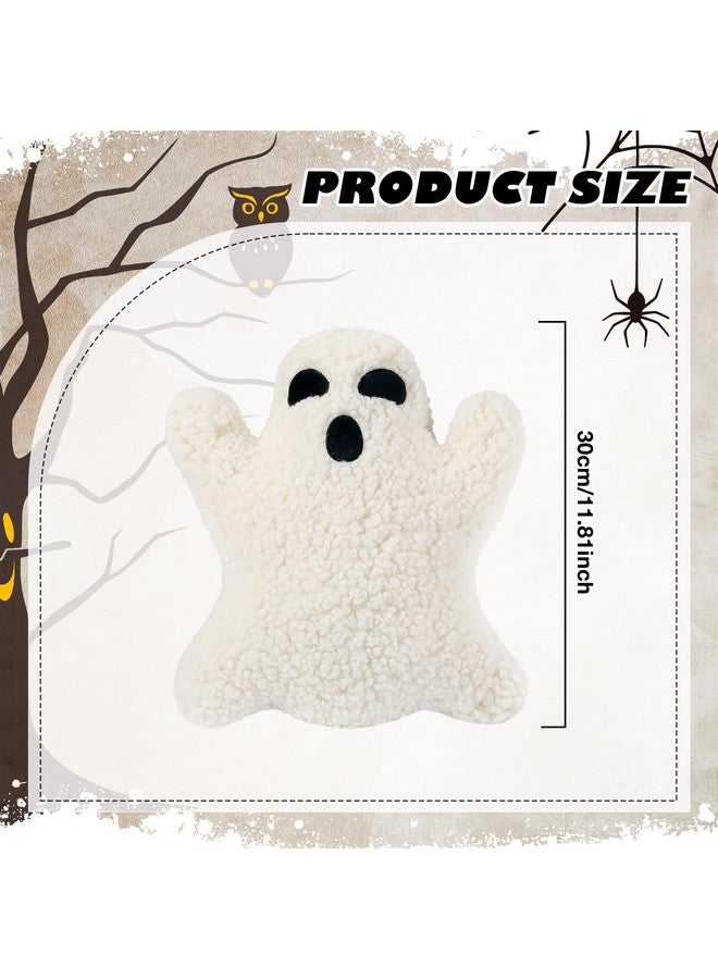 Shappy Shappy 3 Pcs Ghost Halloween Throw Pillows - Stuffed Shaped Cute Soft Decorative Spooky Cushions for Party Outdoor Home Decorations - Image 2