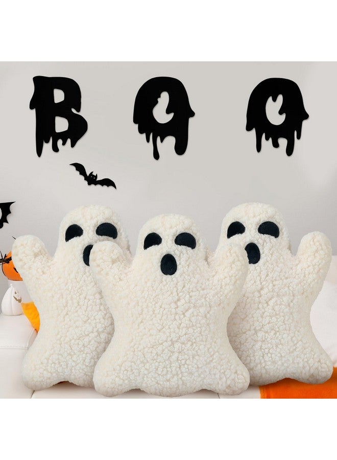 Shappy Shappy 3 Pcs Ghost Halloween Throw Pillows - Stuffed Shaped Cute Soft Decorative Spooky Cushions for Party Outdoor Home Decorations - Image 1