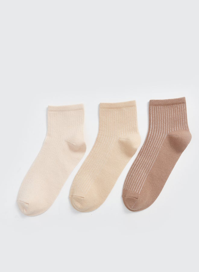 LC WAIKIKI Women's Plain Ankle Socks 3-packs  - Image 1