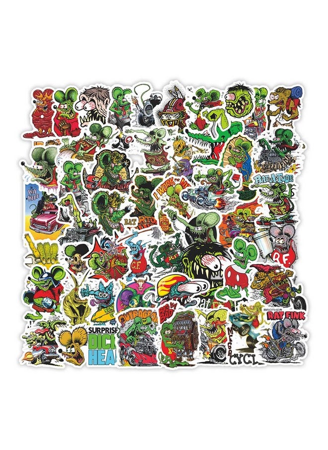 NObranded - 50Pcs Rat Fink Waterproof Stickers For Water Bottle Cup Laptop Bike Skateboard Luggage Box Vinyl Graffiti Patches Brwj - Image 1