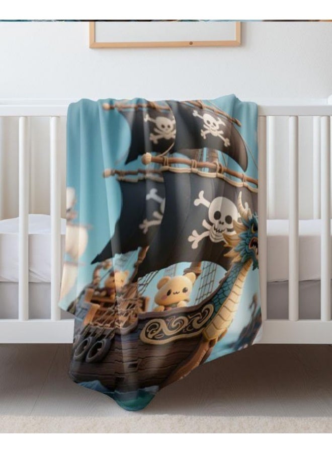 عام بطانية رقيقة من الفانيلا الكرتونية للأطفال والرضع (دافئة ومريحة، ومناسبة للنوم والألعاب) 70 سم * 100 سم - Image 4