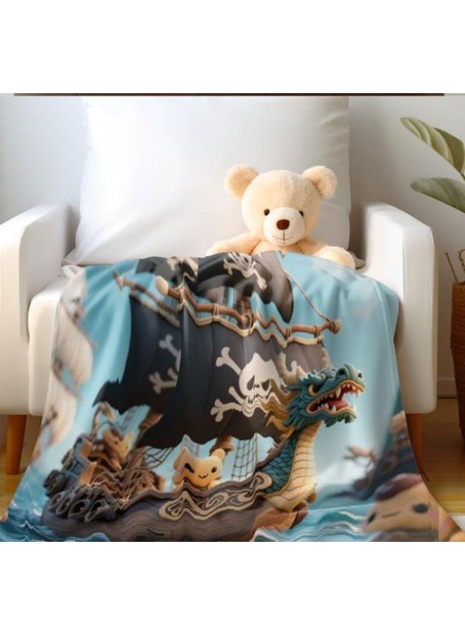 عام بطانية رقيقة من الفانيلا الكرتونية للأطفال والرضع (دافئة ومريحة، ومناسبة للنوم والألعاب) 70 سم * 100 سم - Image 5