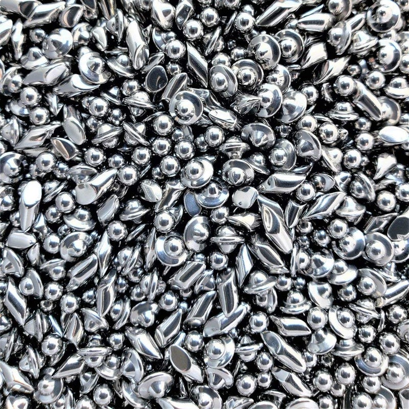 BC Precision 1 LB 1/8" Stainless Steel Tumbling Media Shot Jewelers Mix 3 Shapes Tumbler Finishing (Diagonals, Balcones, Balls) - Image 1