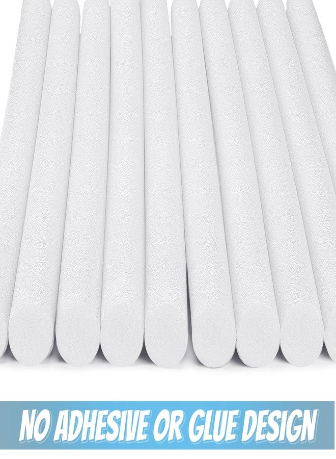 Kathfly 12 Pcs Floating Pool Noodles Foam Tube 1.5 x 35 Inches Floating Foam Tube Round Solid Noodle for Adults Swimming Craft Project(White) - Image 5