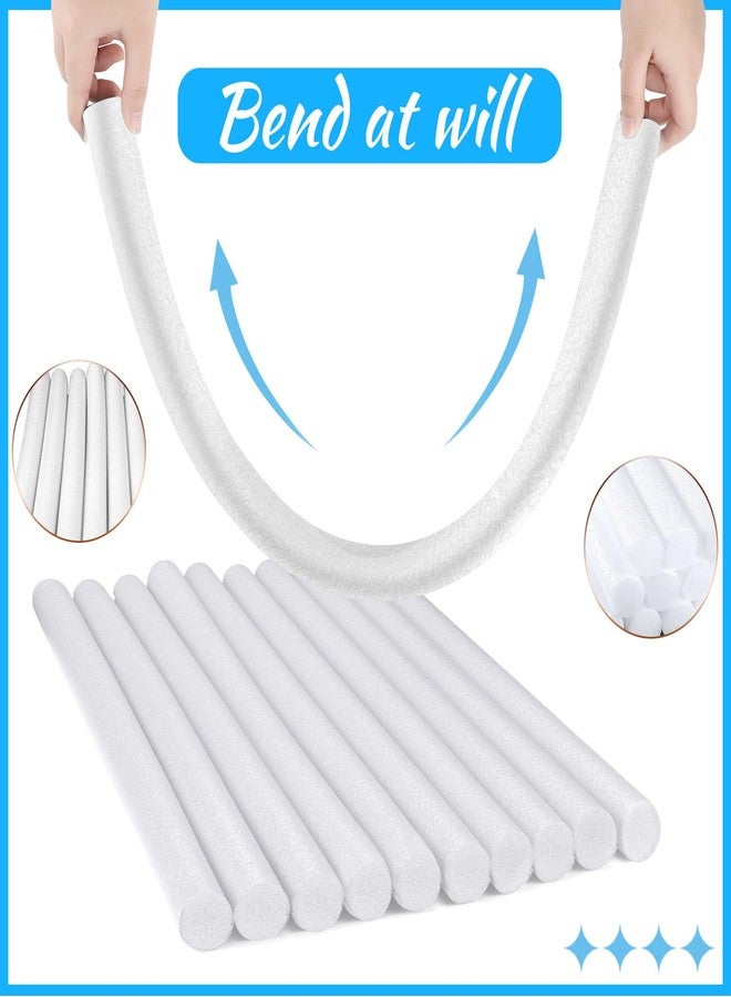 Kathfly 12 Pcs Floating Pool Noodles Foam Tube 1.5 x 35 Inches Floating Foam Tube Round Solid Noodle for Adults Swimming Craft Project(White) - Image 4