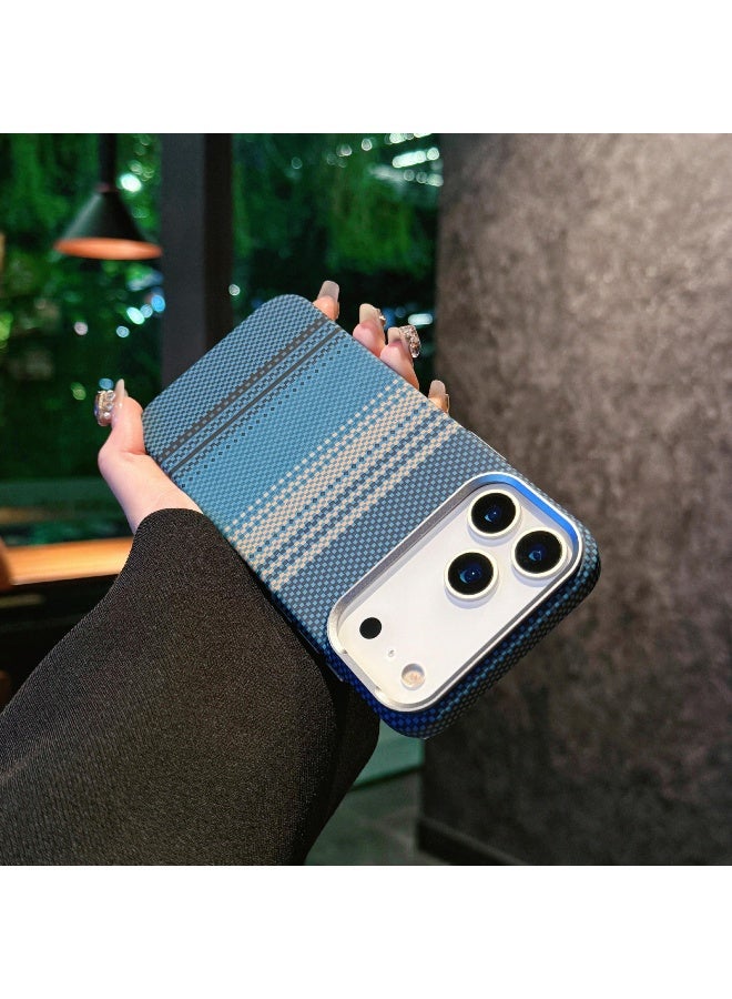 أوفيا حافظة متوافقة مع iPhone 17 Pro Max تدعم MagSafe، رقيقة وخفيفة مع شعور بلا غلاف، تصميم من نمط ألياف الكربون. - Image 1