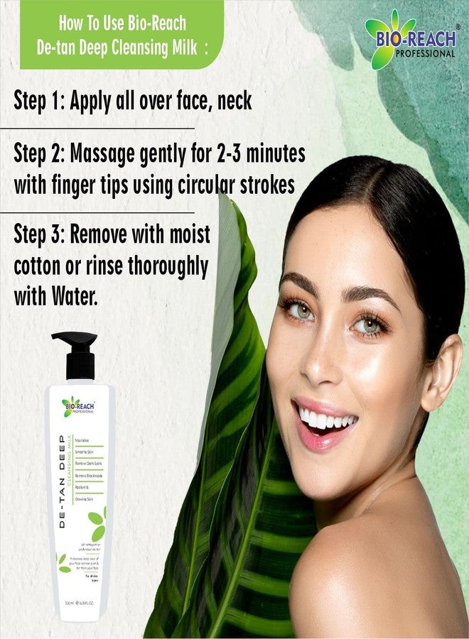 BIO-REACH DE-TAN Deep Cleansing Milk (PACK OF 2)(500ml) - Image 4