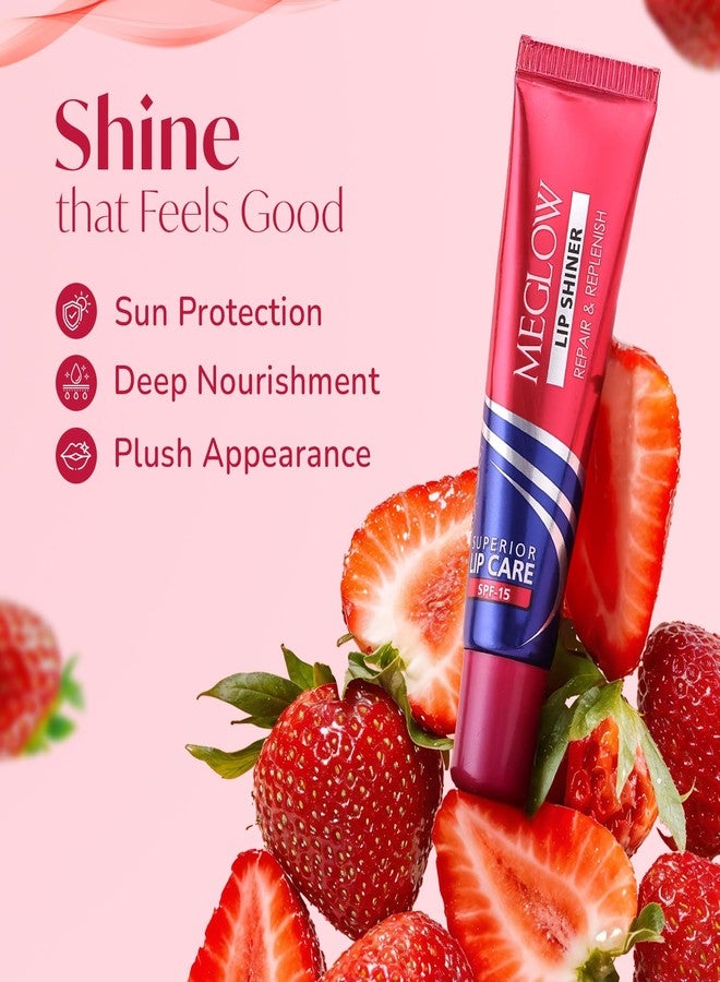 Meglow by Leeford | Lip Shiner | Repair & Replenish | SPF 15 Lip Shiner for Lip Care | Lip Balm for Shiny Lips | Lip Balm for Chapped Lips Pack of 5 (15g each) - Image 3