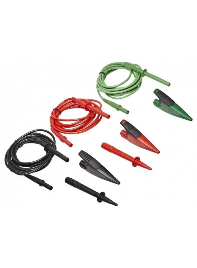 FLUKE Fluke TL1550B 3 Piece Test Lead Set with Alligator Clips, 5000V DC Voltage, 20A Current, 103-25/128" Cable Length  - Image 2