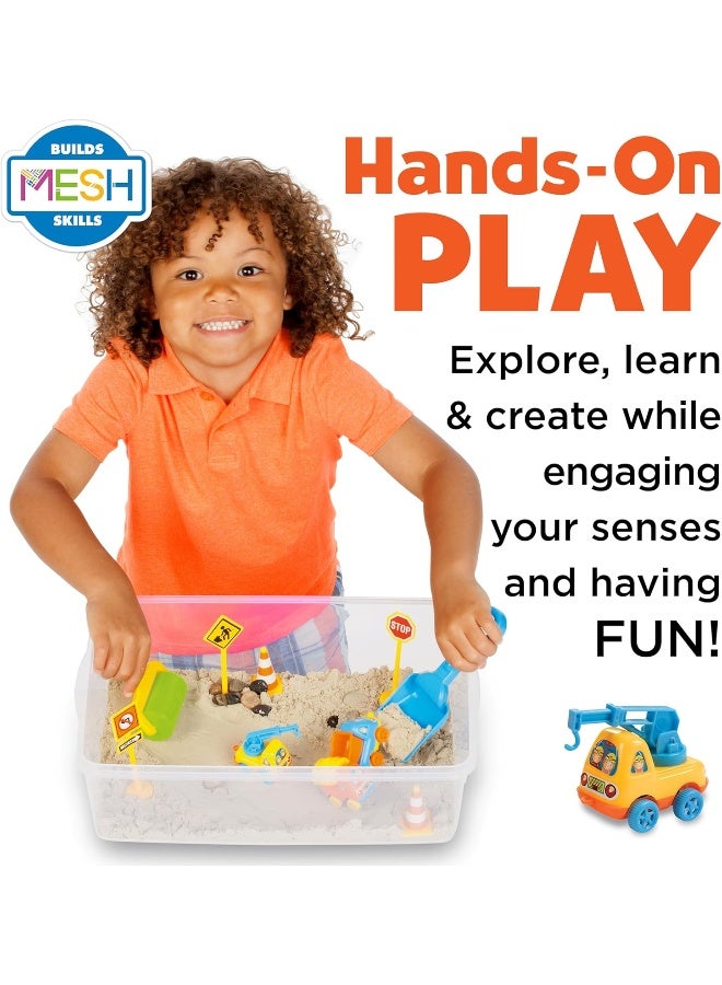 Creativity for Kids Sensory Bin: Construction Zone Playset - Preschool Learning Activities, Excavator Toys for Boys Ages 3-5+, Outdoor Toys and Gifts for Kids - Image 2