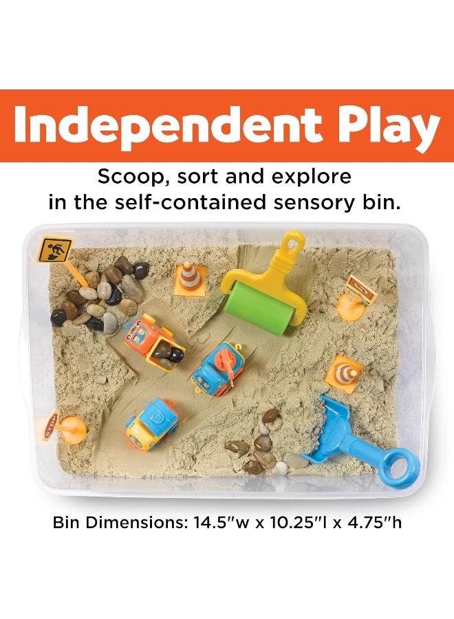 Creativity for Kids Sensory Bin: Construction Zone Playset - Preschool Learning Activities, Excavator Toys for Boys Ages 3-5+, Outdoor Toys and Gifts for Kids - Image 5