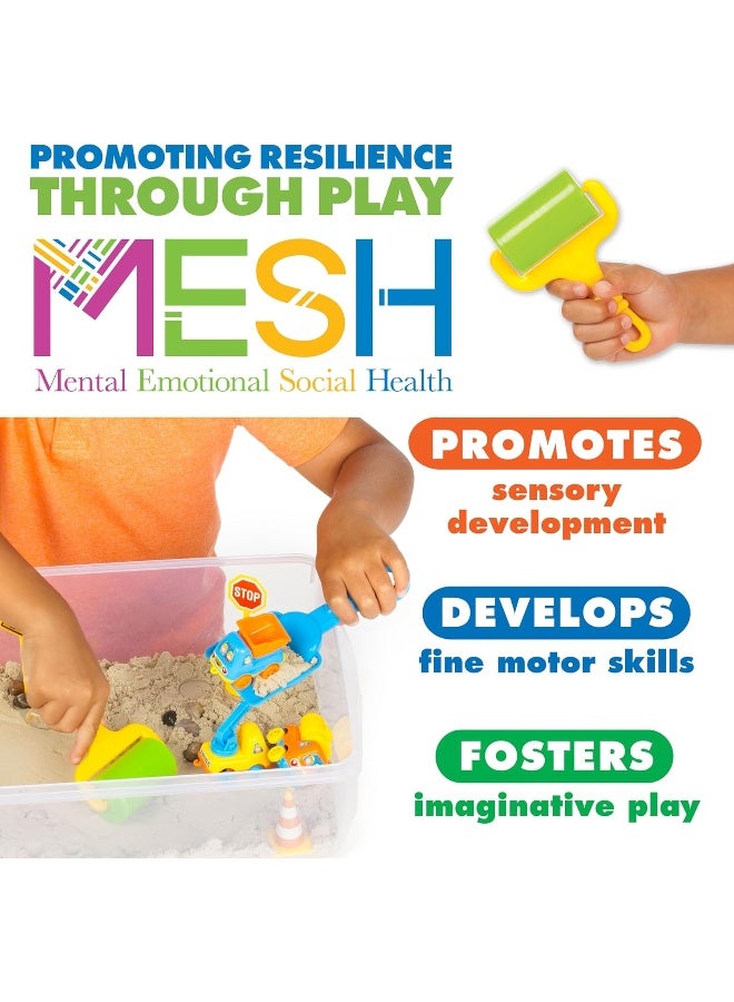 Creativity for Kids Sensory Bin: Construction Zone Playset - Preschool Learning Activities, Excavator Toys for Boys Ages 3-5+, Outdoor Toys and Gifts for Kids - Image 4