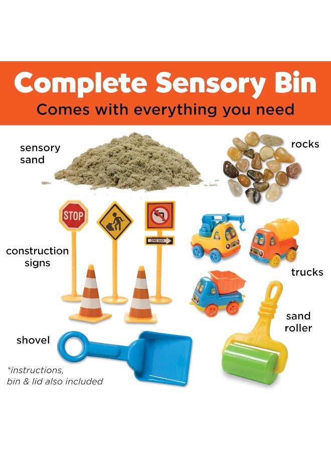 Creativity for Kids Sensory Bin: Construction Zone Playset - Preschool Learning Activities, Excavator Toys for Boys Ages 3-5+, Outdoor Toys and Gifts for Kids - Image 3