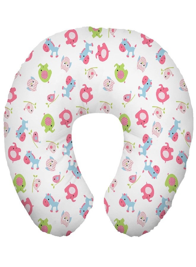 TOYSILO Adjustable Nursing & Breastfeeding Pillow for Baby – Multi-Use Feeding Support Cushion for Bottle Feeding, Tummy Time & Sitting – Soft Removable Cover Washable, (Safari) - Image 1