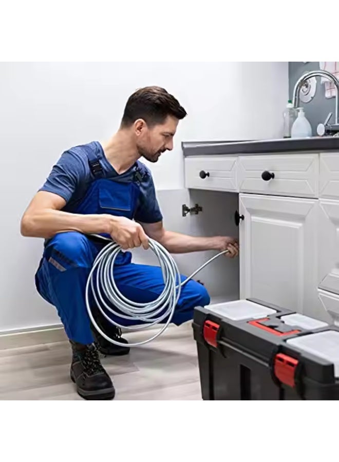 3-meter Manual Spiral Drain Cleaner Tool – Handheld Pipe Unclogging Snake for Toilet, Sink, Shower & Kitchen – Heavy Duty Steel Wire Drain Auger – Durable Rust-Resistant Design – Flexible Plumbing Cleaning Tool for Home Use – Easy to Use Manual Operation – No Power Needed – High-Grade Sewer Cleaner for Clogs & Blockages  - Image 2