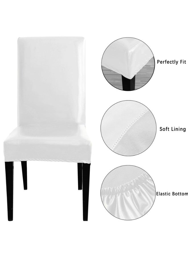 Bukela Chair Covers, Set of 6, Elastic Seat Covers, Washable, Universal for Dining Room, Kitchen, Restaurant, Hotel, Protects Against Stains (48-58 cm) - Image 2