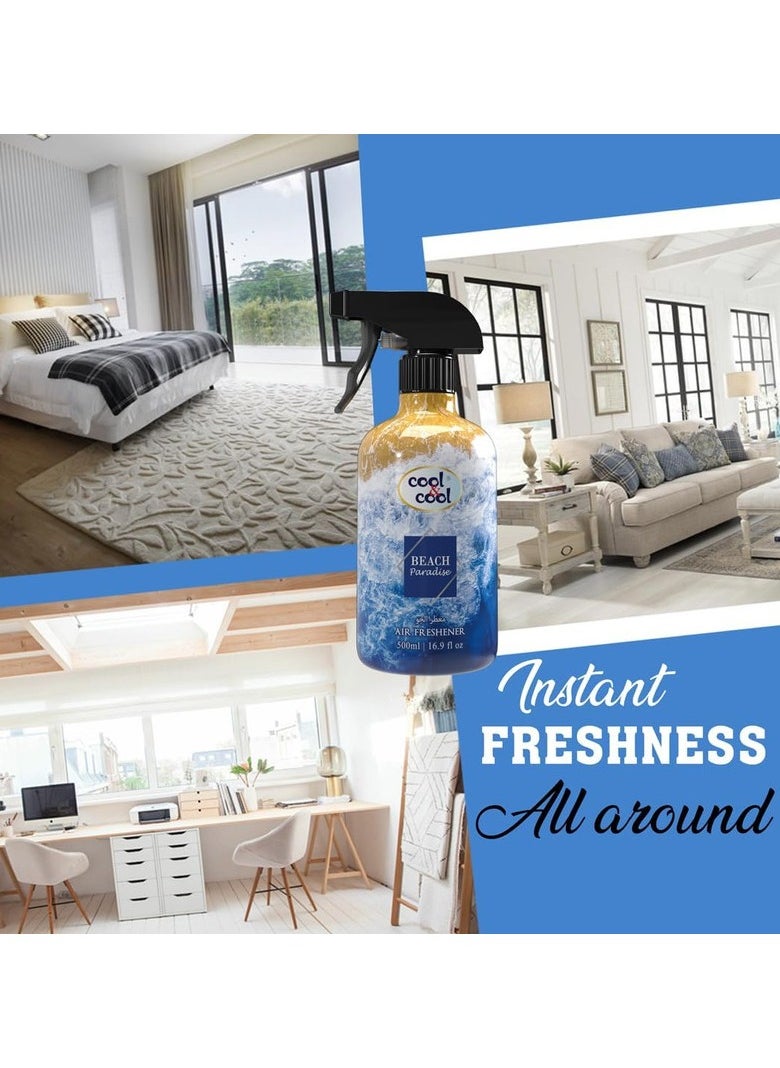Cool & Cool Beach Paradise Air Freshener Long Lasting Fragrance 500ml  - Image 5