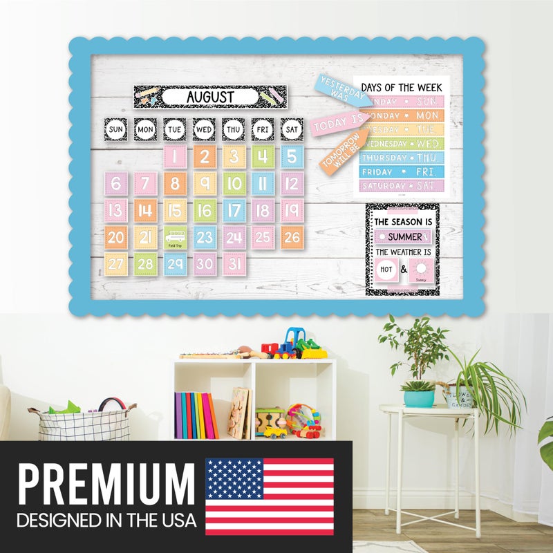 Hadley Designs Classroom Calendar Set Bulletin Board Decorations - School Calendar for Classroom Elementary, Preschool Must Haves, Homeschool & Daycare Essentials, Teacher Calendars - Image 5