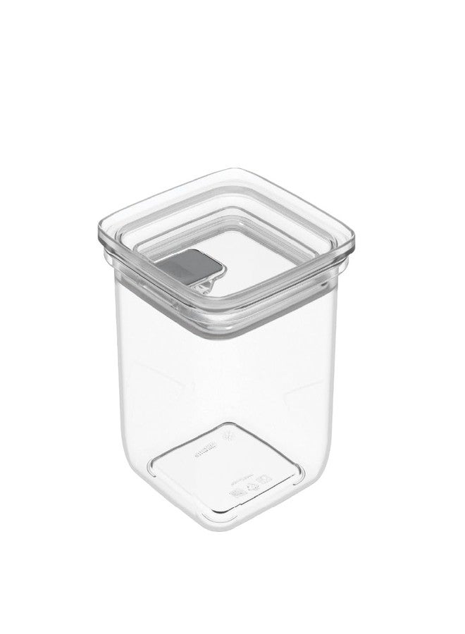 All Time Plastic Modular Storage Container With Silicone Gasket Lid |100% Airtight & Food Grade Safe Container | Kitchen Storage Container| Multipurpose jar, 450 ml| Transparent - Image 1