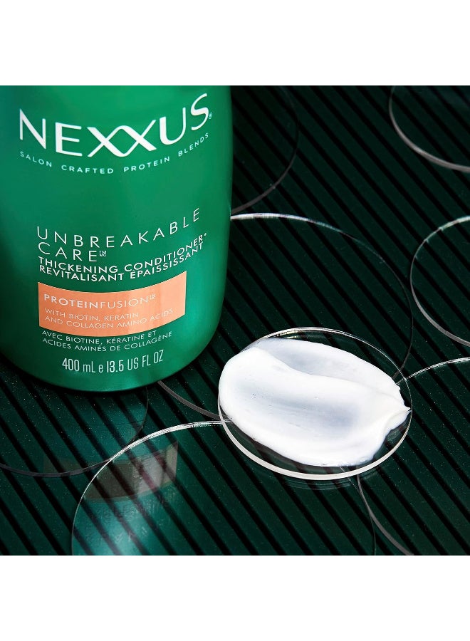 Nexxus Unbreakable Care Thickening Conditioner with Keratin, Collagen, Biotin for Fine and Thin Hair 13.5 oz - Image 4